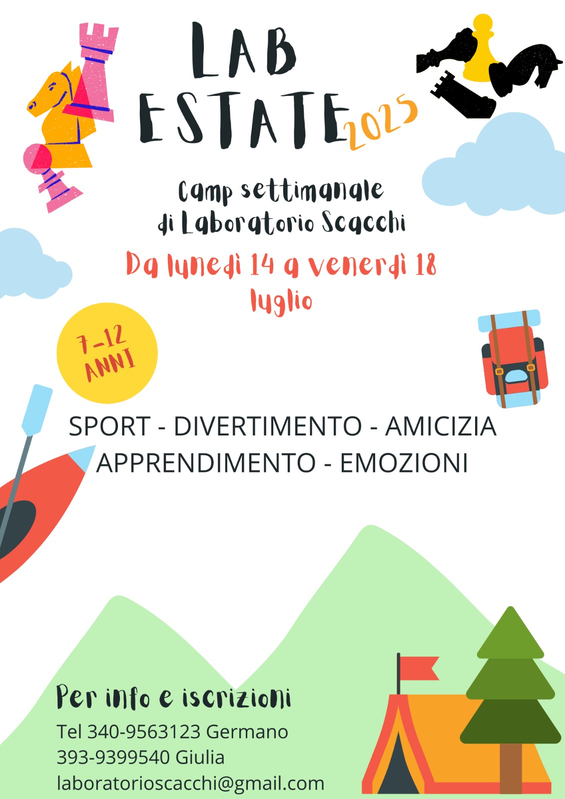 Camp Estivo 2025 di Laboratorio Scacchi - copertina